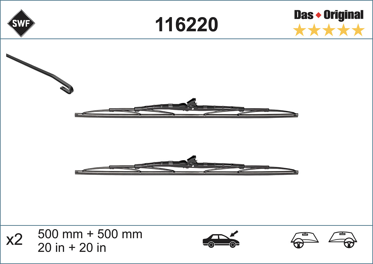 SWF STANDARD Ablaktörlő lapát 116220_SWF